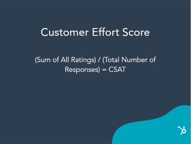 Formula for customer effort score