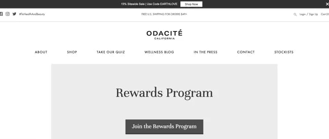 Best customer loyalty programs: odacite 