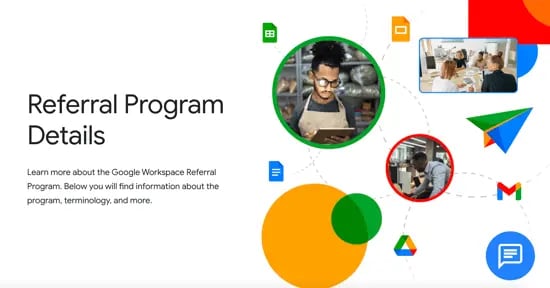 customer referral program, Google Workspace