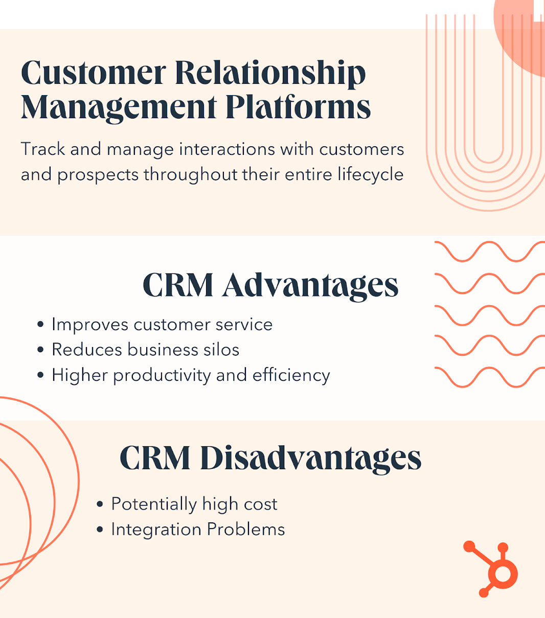 CRM, track and manage interactions with customers and prospects throughout their lifecycle