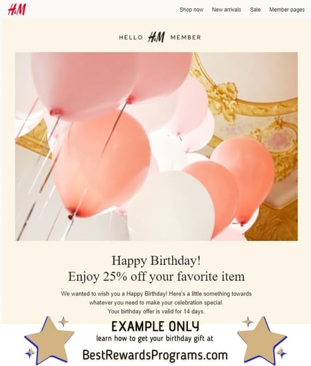 Customer segmentation example, birthday discounts from H&M