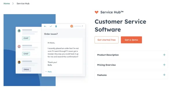 customer intelligence tool; HubSpot Service Software
