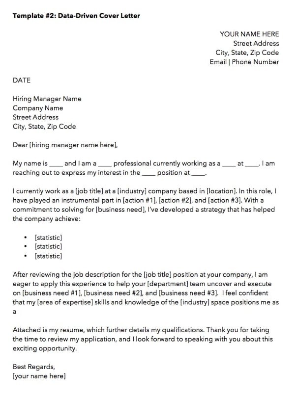 Sample Cover Letter For Job