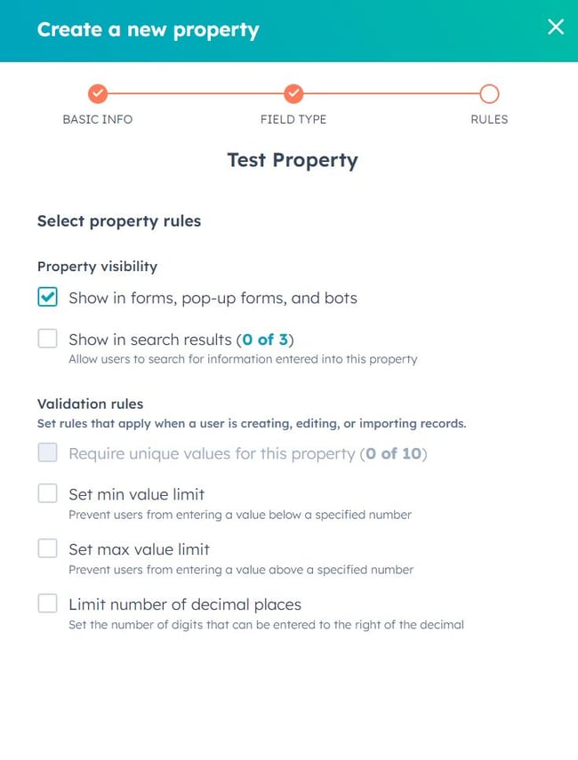 Setting property rules to ensure data quality in the HubSpot CRM