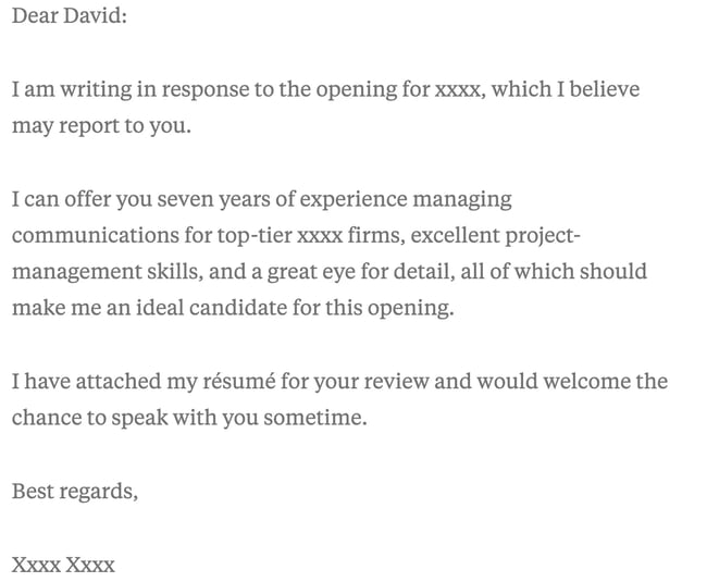 cover letter that got me into google