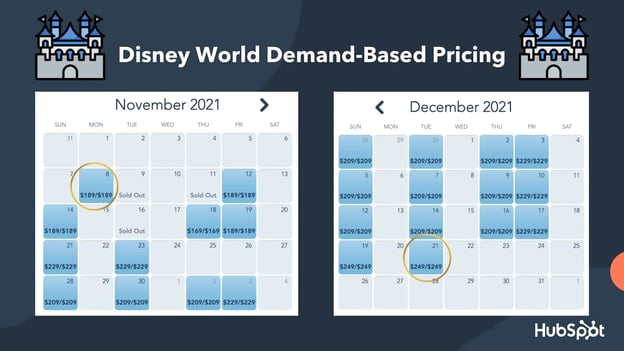 demand based pricing disney world