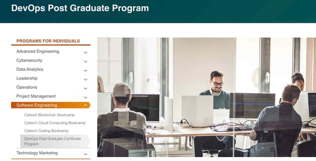 best devops certifications, Caltech DevOps Post Graduate Program