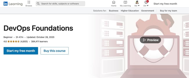 best devops certifications, LinkedIn Learning DevOps Course