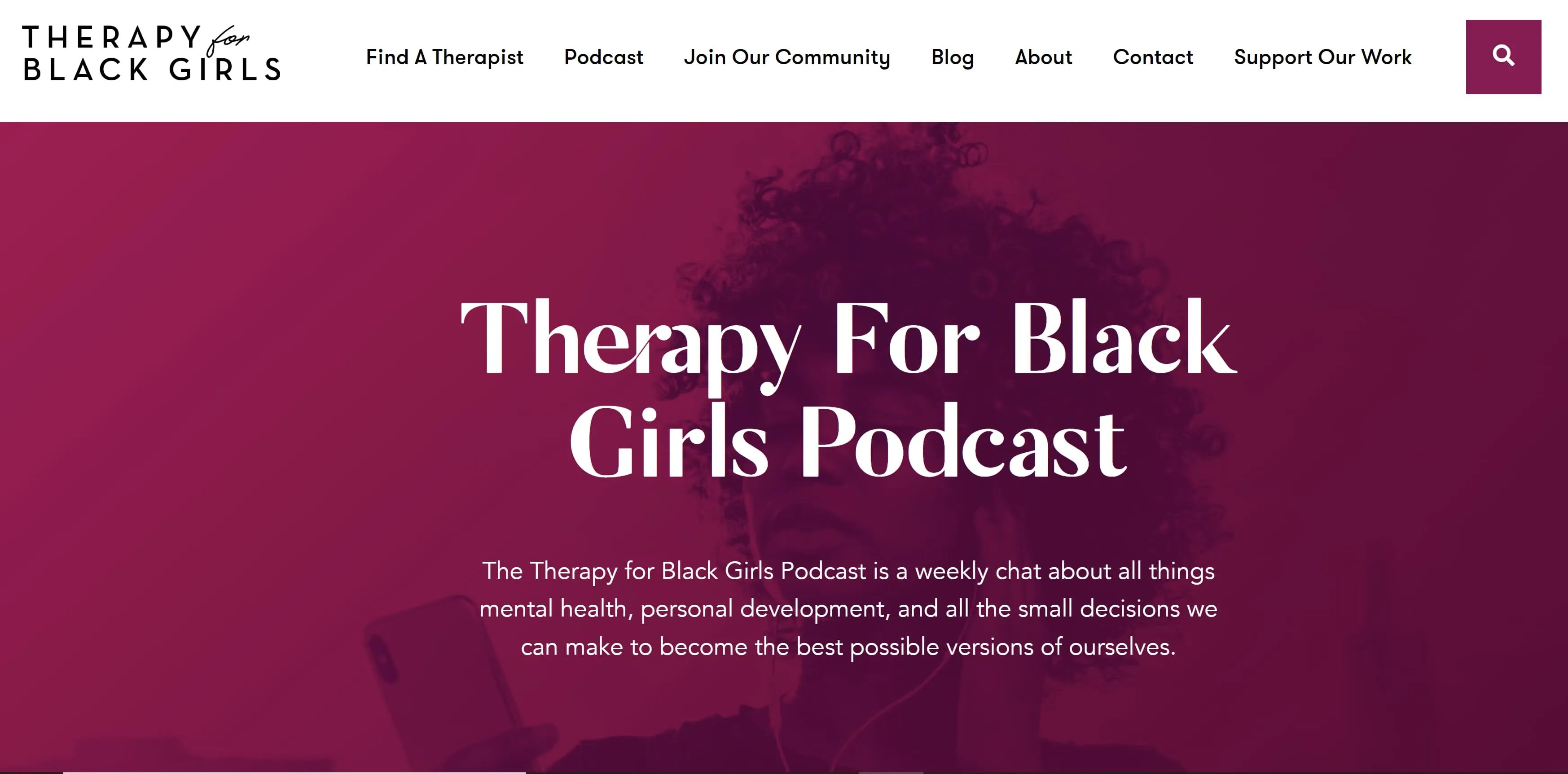 Therapy for Black Girls is an example of a digital creator with a niche