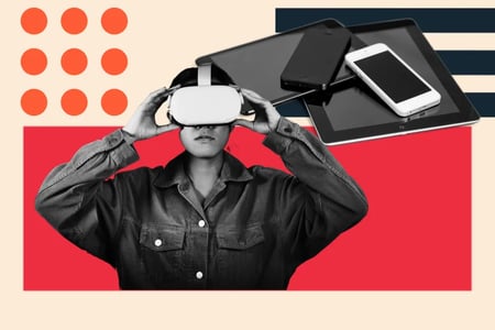 digital customer experience with vr goggles