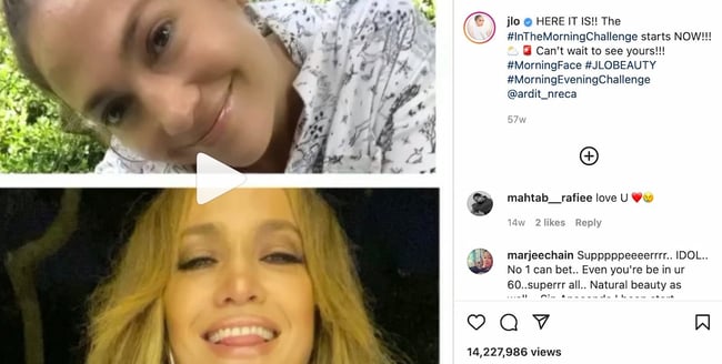 digital marketing examples: jennifer lopez