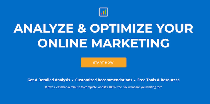 Homepage of Digital Marketing Tuner, a marketing tool by OverGo Studio