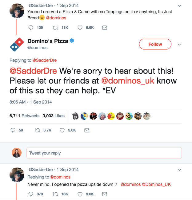 contact dominos customer care