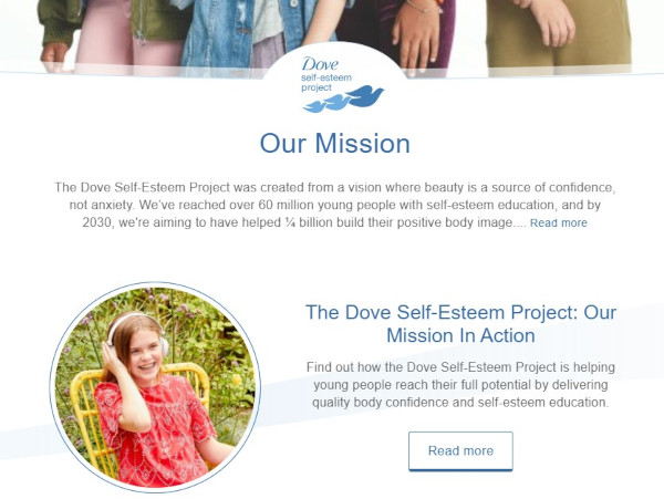 dove's mission statement brand messaging