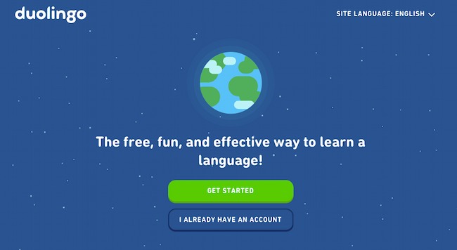 CTA copy example: Duolingo