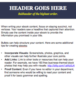 ebook template showing a chapter of a writer's style guide