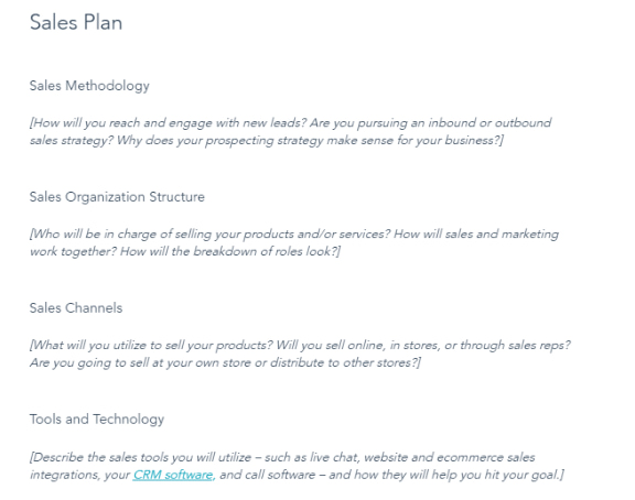 ecommerce business plan sample doc
