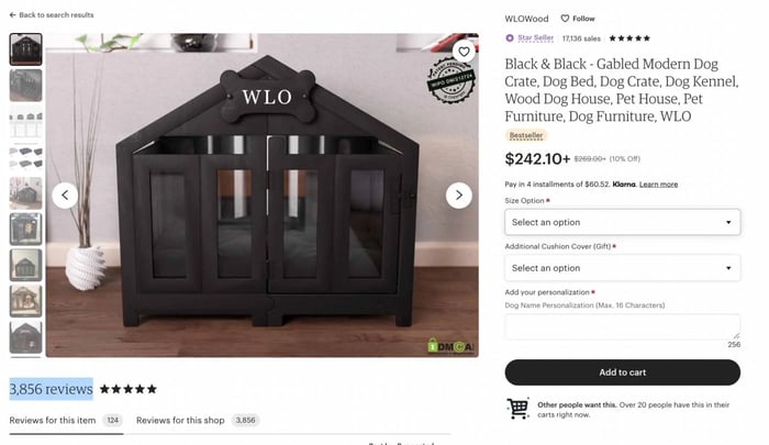 best ecommerce niches, Amazon store selling dog crates