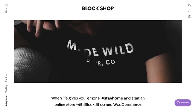 Block Shop is a WordPress ecommerce theme with a simple and minimalist design