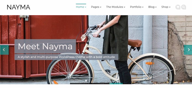 Education WordPress theme example: Nayma