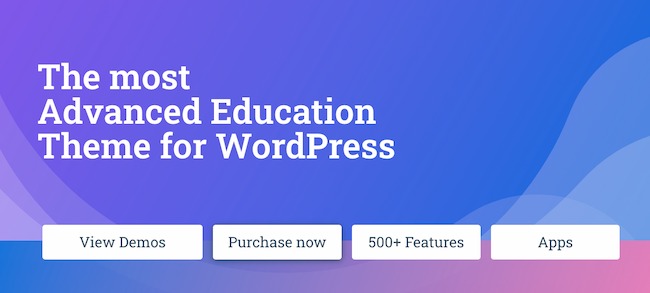Education WordPress theme example: WPLMS