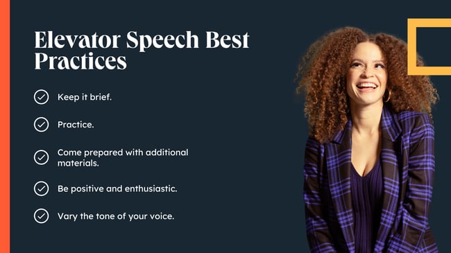 elevator speech best practices
