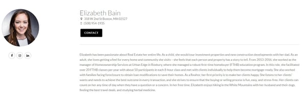 elizabeth bain realtor bio