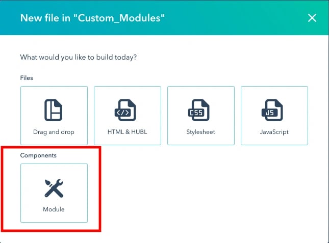 how to create a new module in hubspot