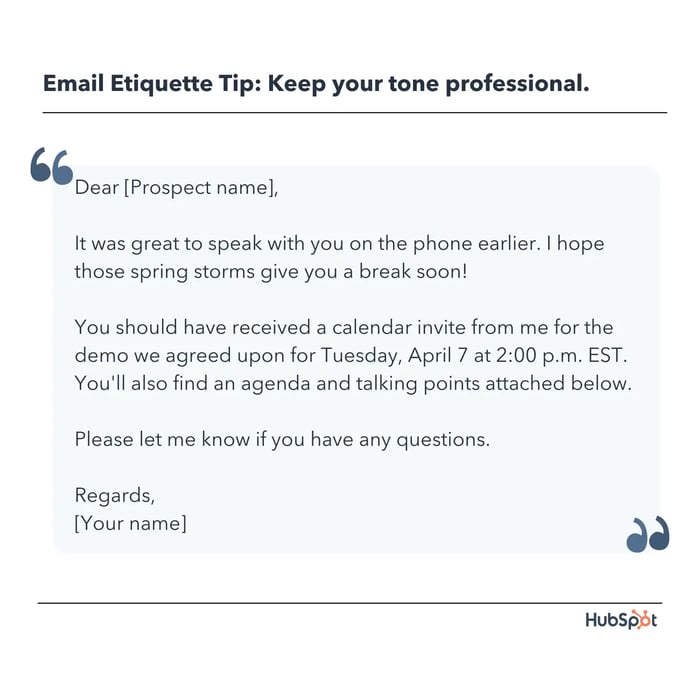 email etiquette rules: keep your tone professional