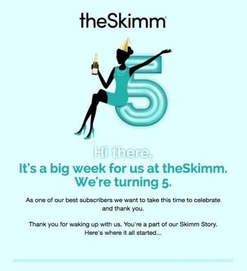 best email marketing campaign examples: theskimm
