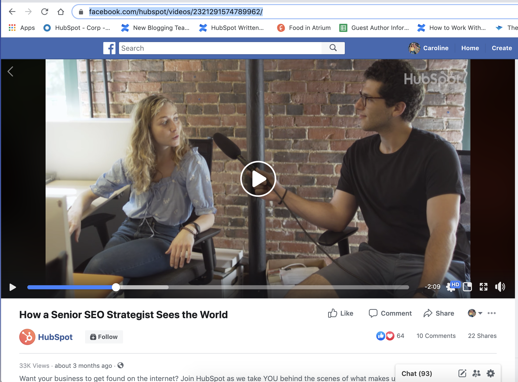 How to embed a video in an email, Facebook URL example.