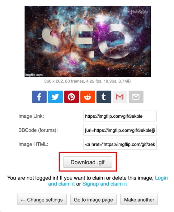How to embed video in email, download GIF.