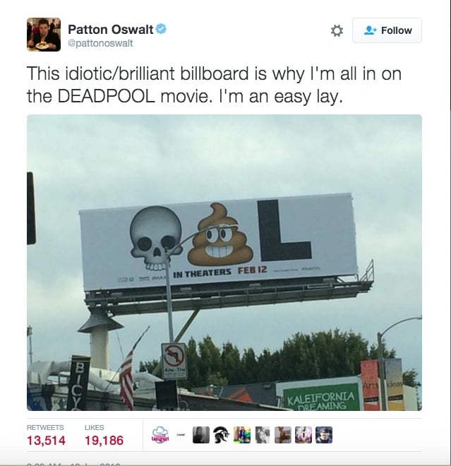 emoji marketing examples: Deadpool