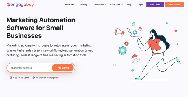 Marketing Automation Tool Example: EngageBay