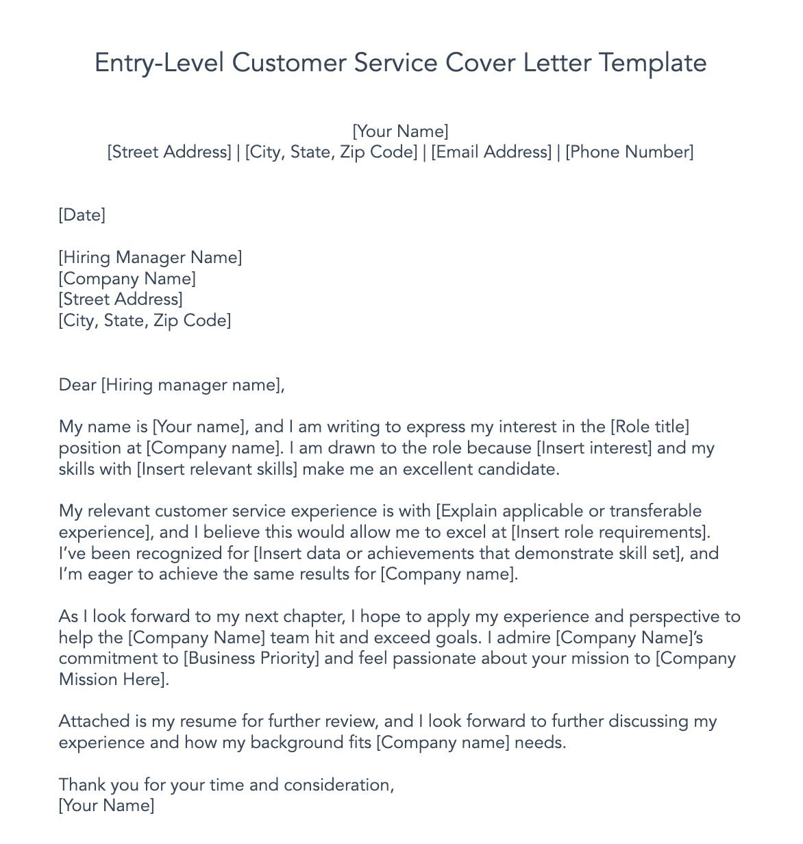customer service cover letter nz