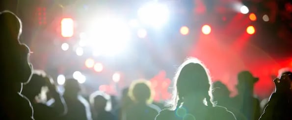 experiential marketing: image shows concert goers