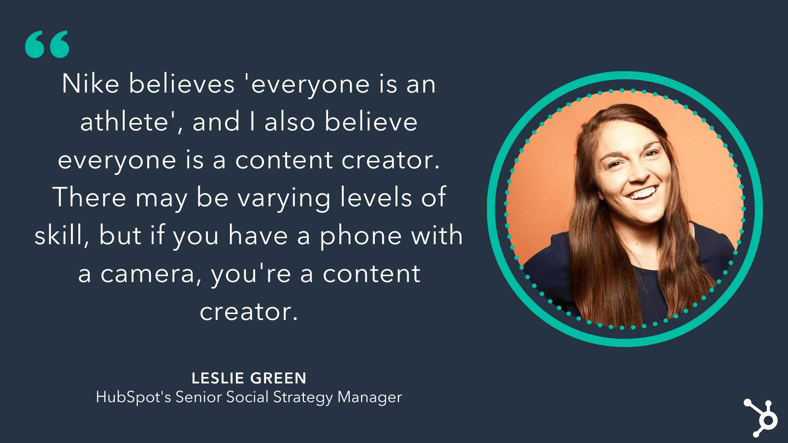 everyone is a content creator according to leslie green