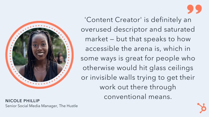 content creator is an accessible arena according to nicole phillip