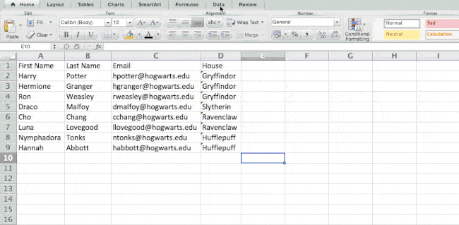 excel pivot table creation