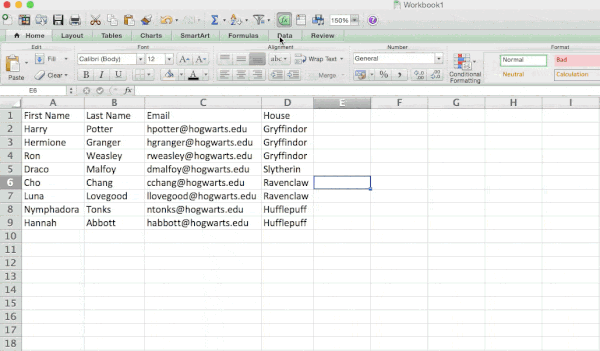 Excel filters in action