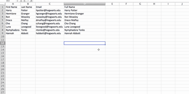 Transpose tool in Excel