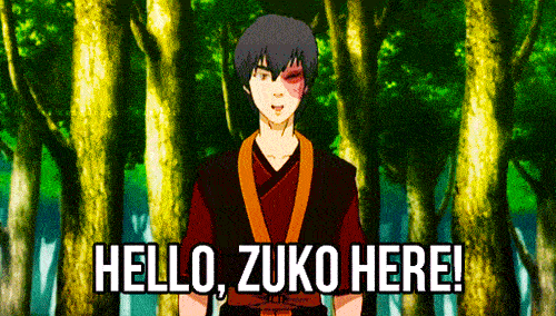Le GIF avec sous-titre nécessite un texte alternatif descriptif comme : Zuko d'Avatar, le dernier maître de l'air disant "Bonjour, Zuko ici !"