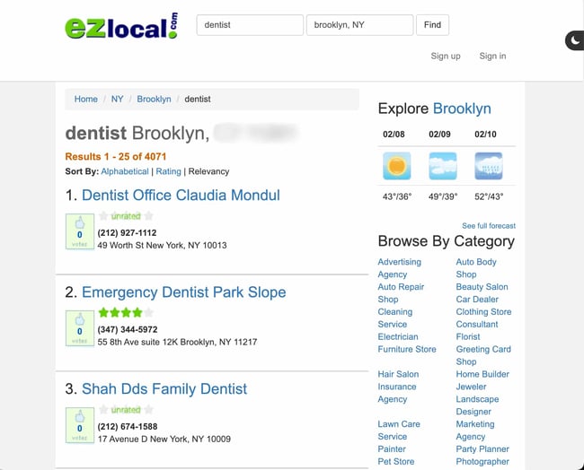free business directory listings: ezlocal