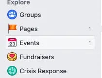 Facebook events icon