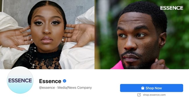 Facebook Page cover from Essence's FB Page