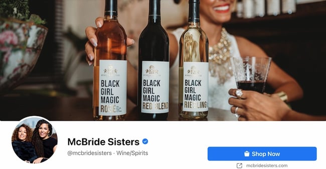 Facebook Page cover from McBride Sisters' FB Page