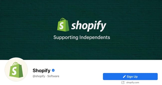 Facebook Page cover from Shopify's FB Page