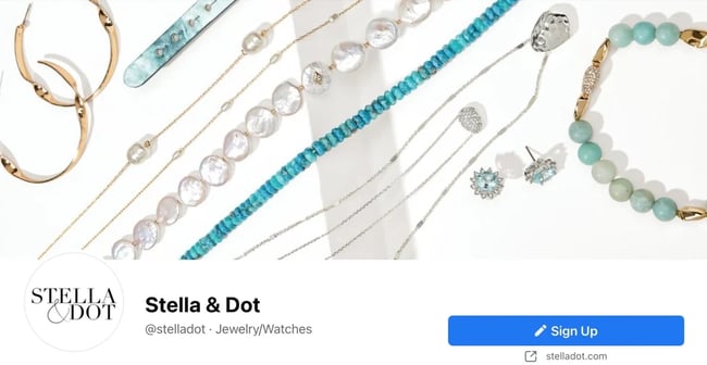 Facebook Page cover from Stella and Dot's FB Page
