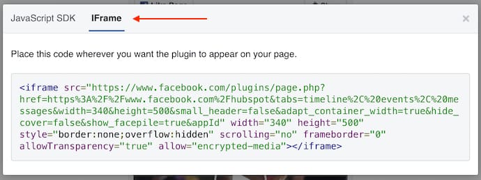 facebook page plugin embed code - html embed video instagram remove followers headers