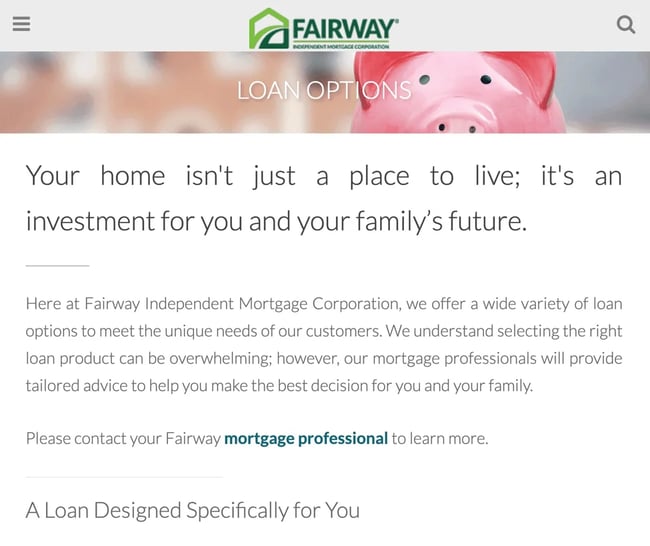 Fairway Mortgage's relationship marketing strategy
